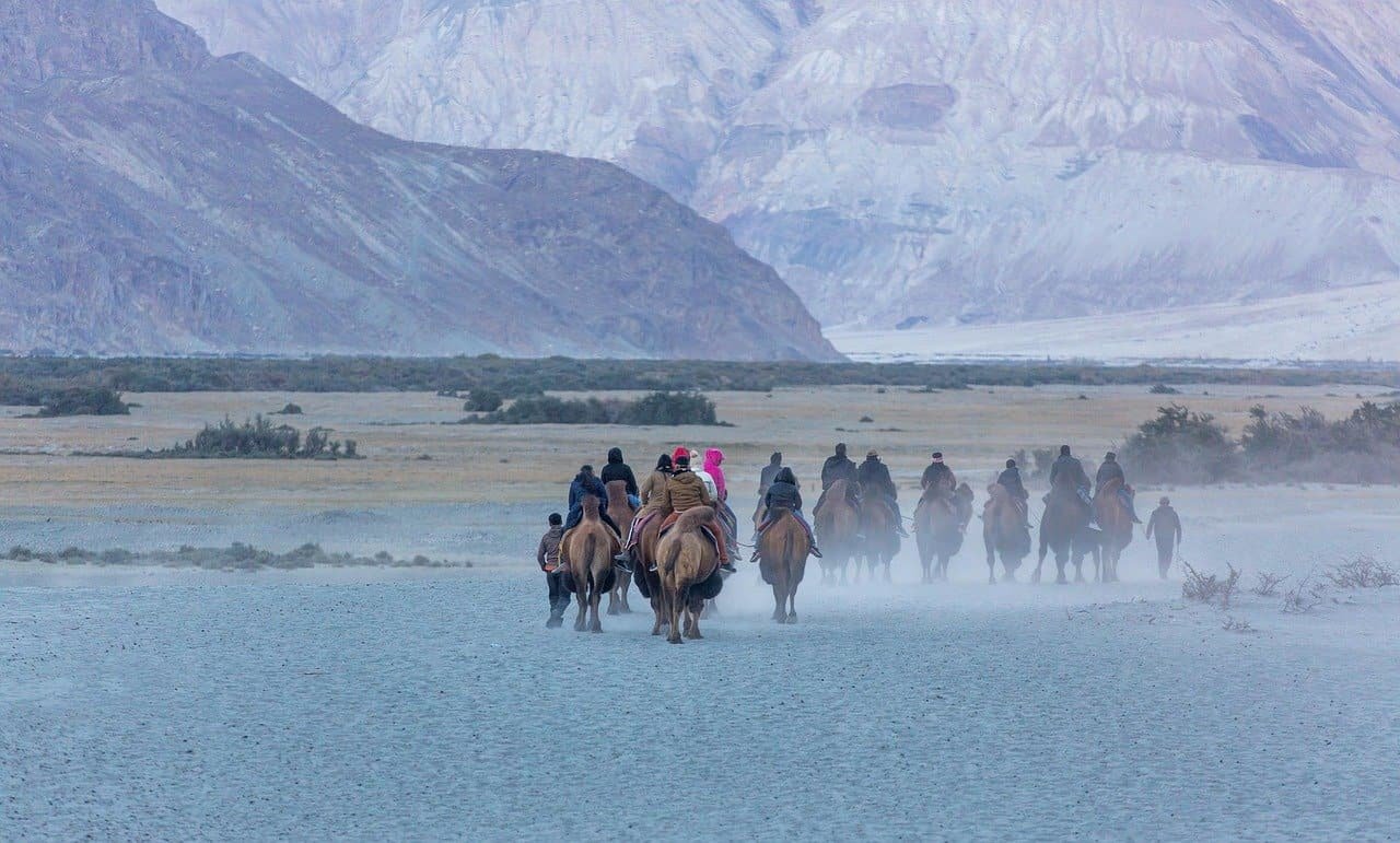 High-altitude mountain landscape in Ladakh